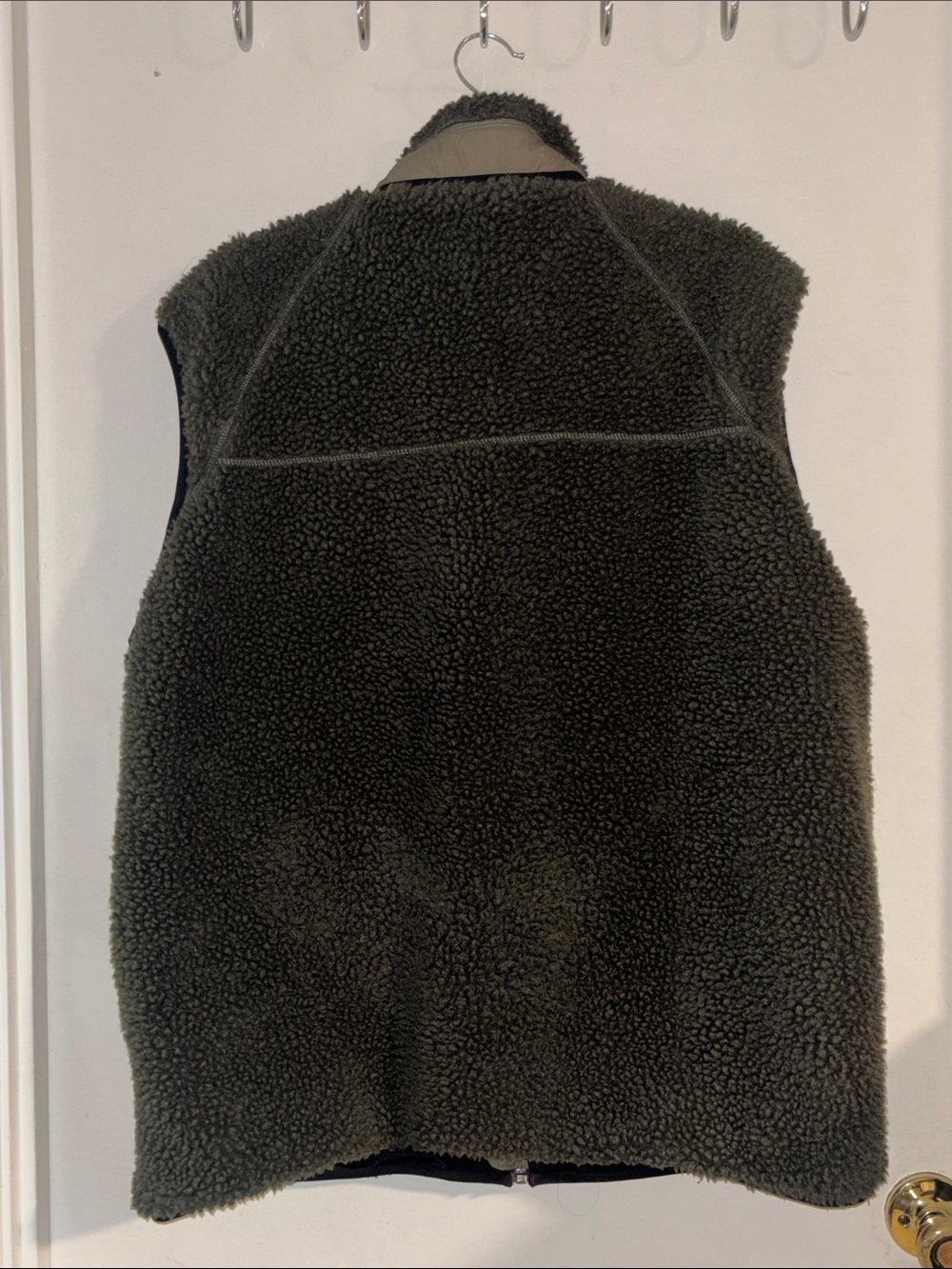 🐢 Carhartt WIP Prentis Sherpa Fleece Vest ~  Khaki - Picture 8 of 8